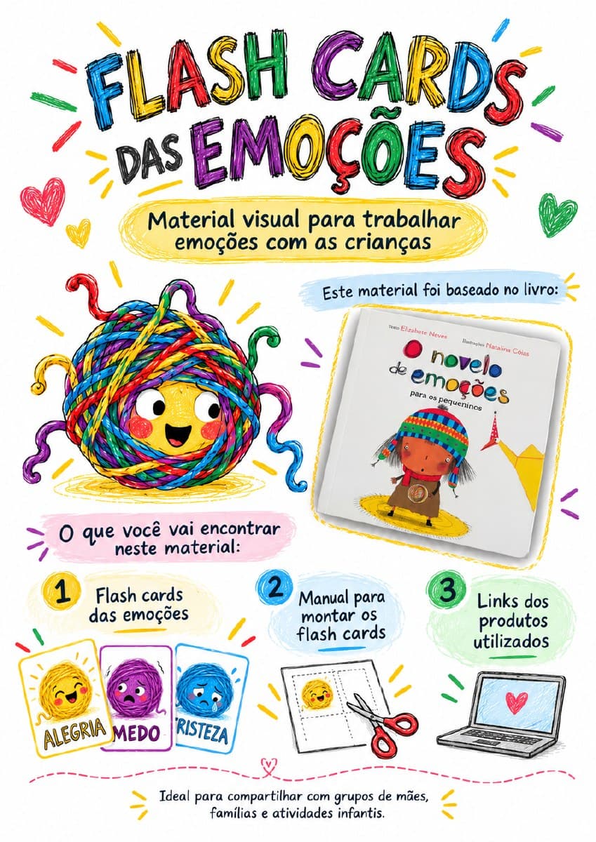 O Novelo das Emoções — Flash Cards